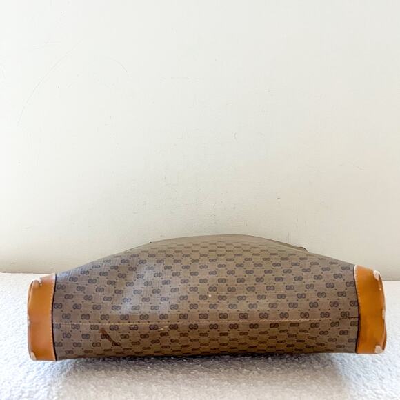 GUCCI Micro GG Sherry Line Canvas and Leather Tote - Picture 4 of 12